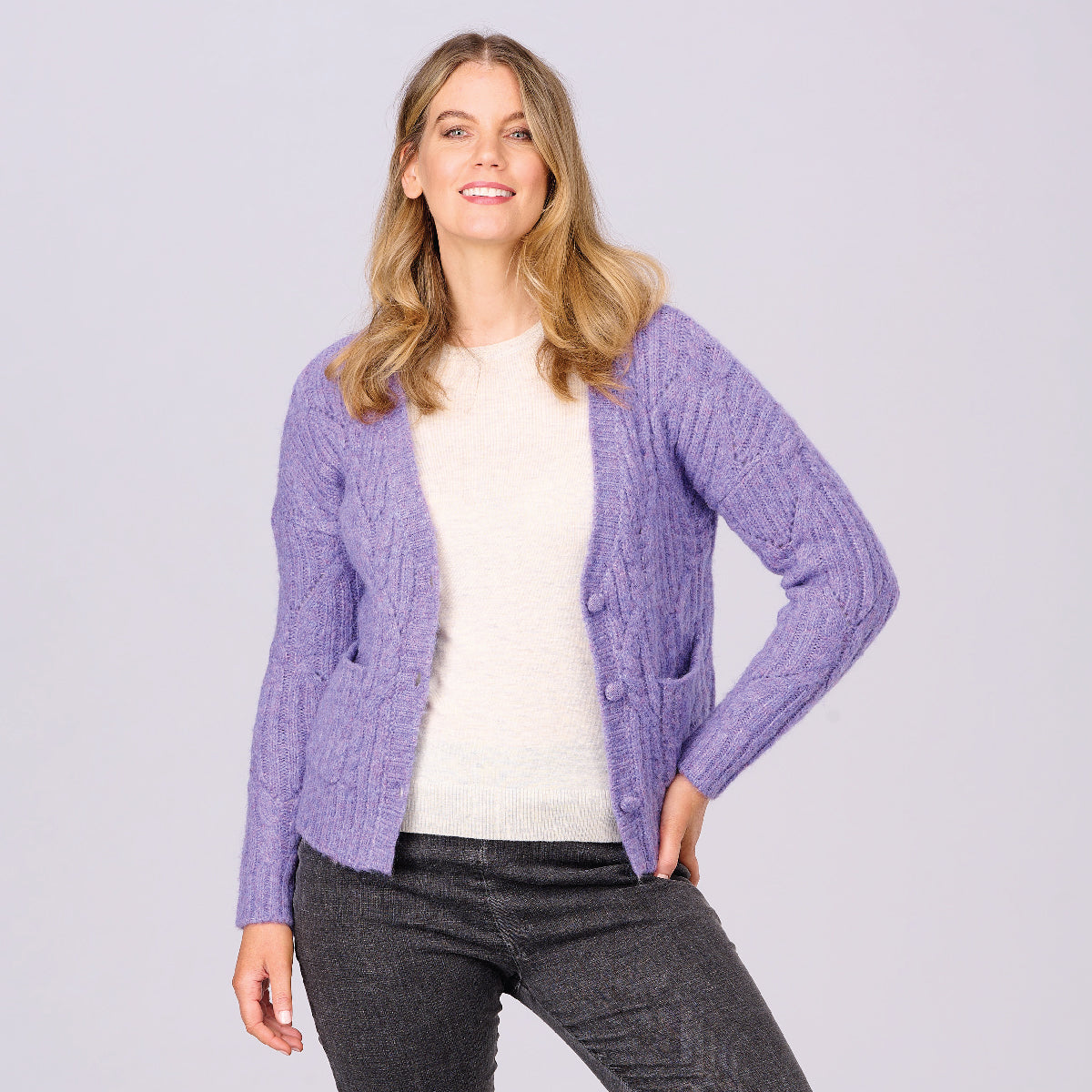 Recycled Yarn Cable Cardi
