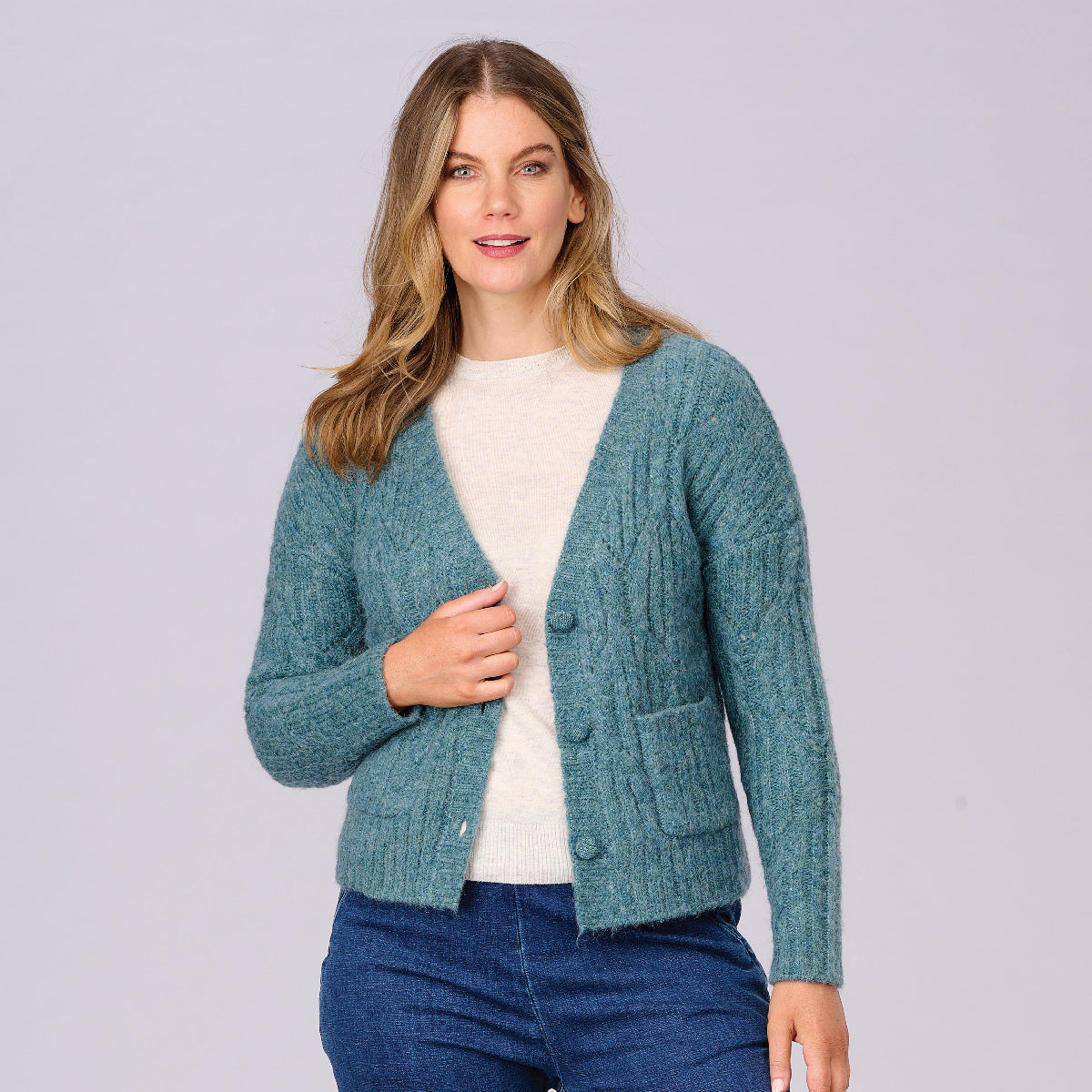 Recycled Yarn Cable Cardi