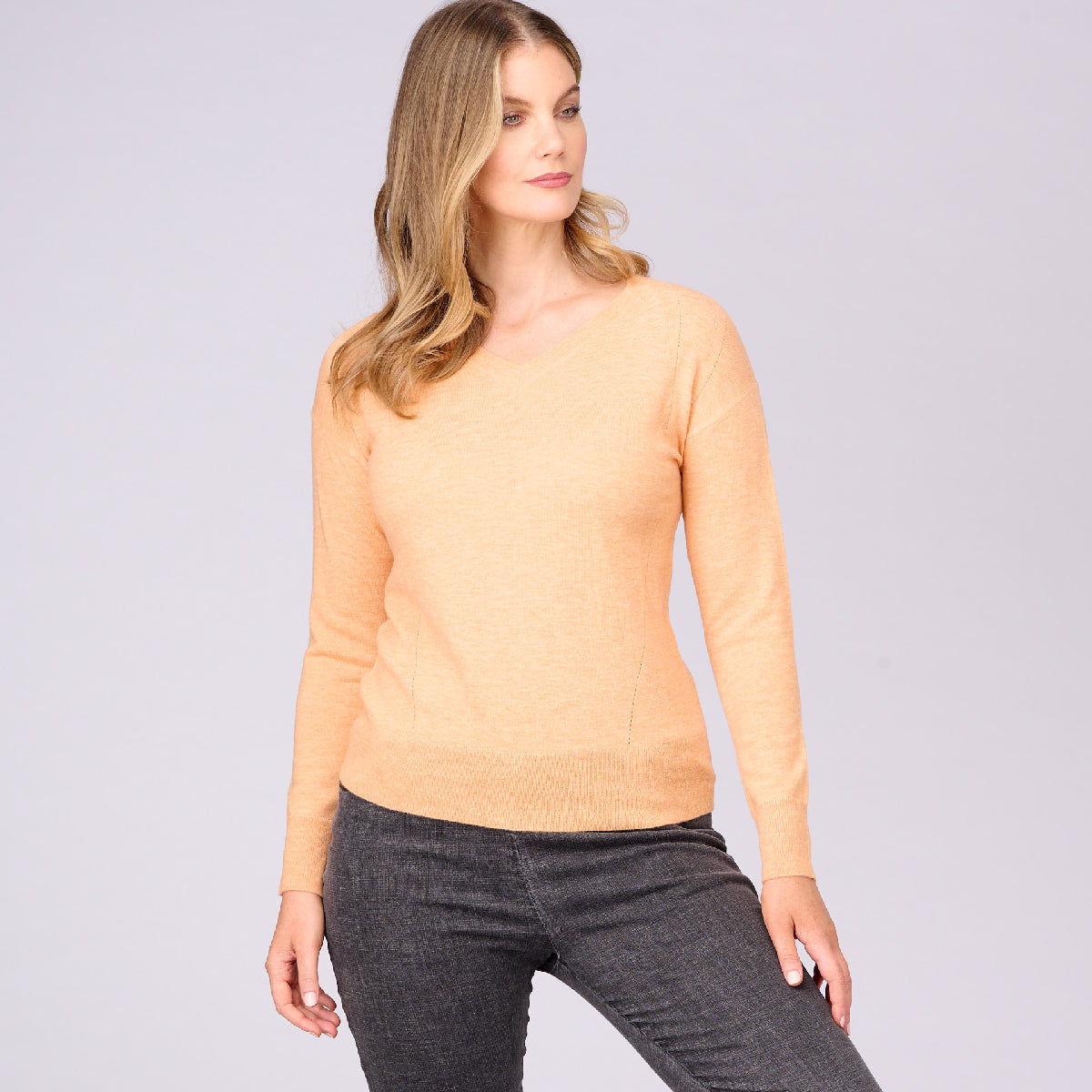 Wool Cashmere V - Neck Sweater