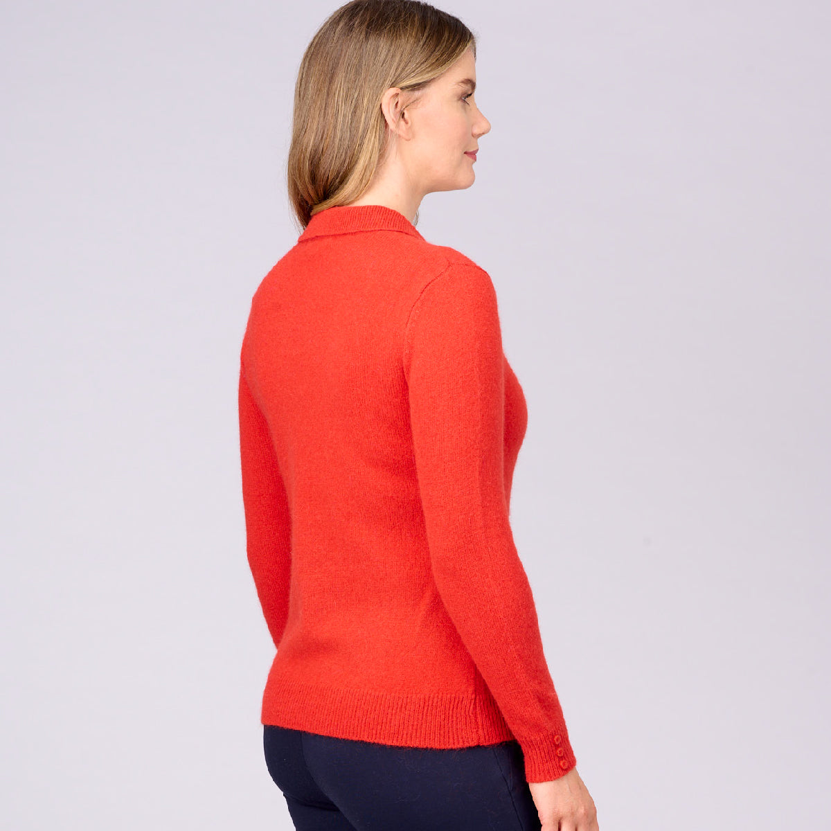 Angora Blend Polo Sweater