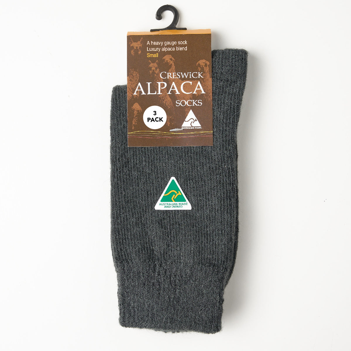 Alpaca Socks Plain Knit - 3 Pack