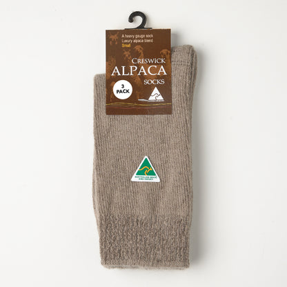 Alpaca Socks Plain Knit - 3 Pack