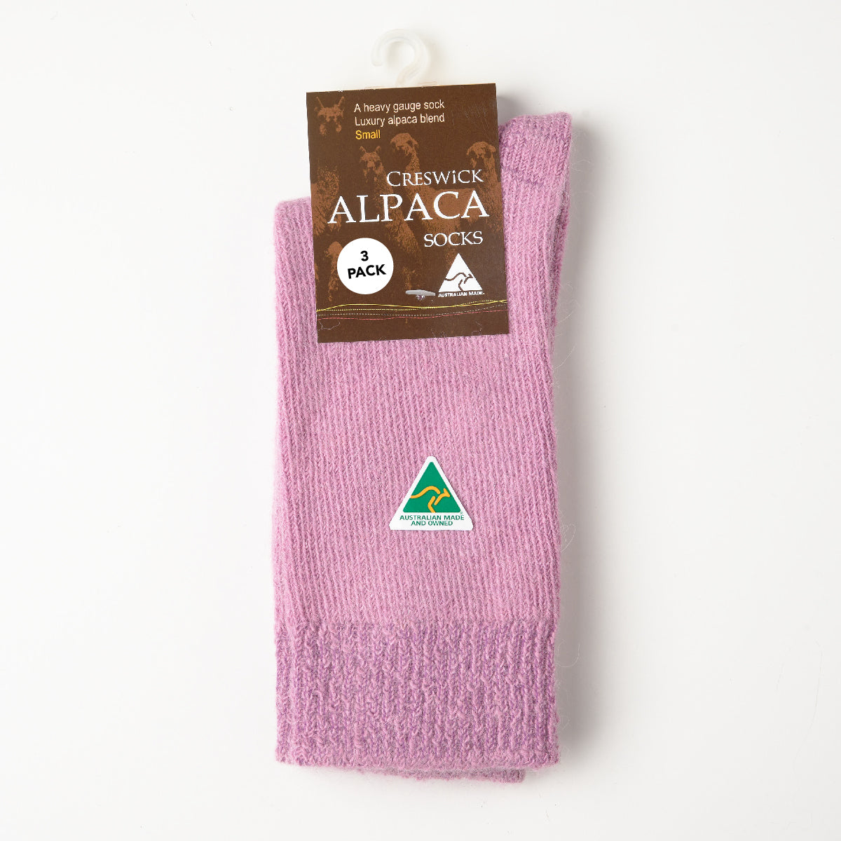 Alpaca Socks Plain Knit - 3 Pack