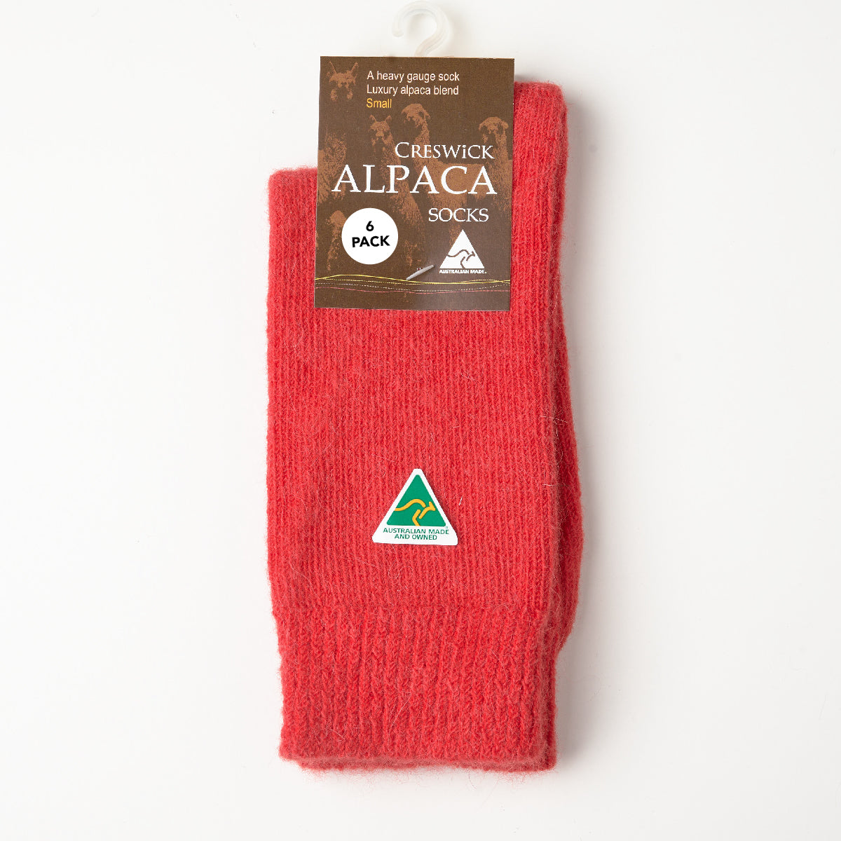 Alpaca Socks Plain Knit - 6 Pack