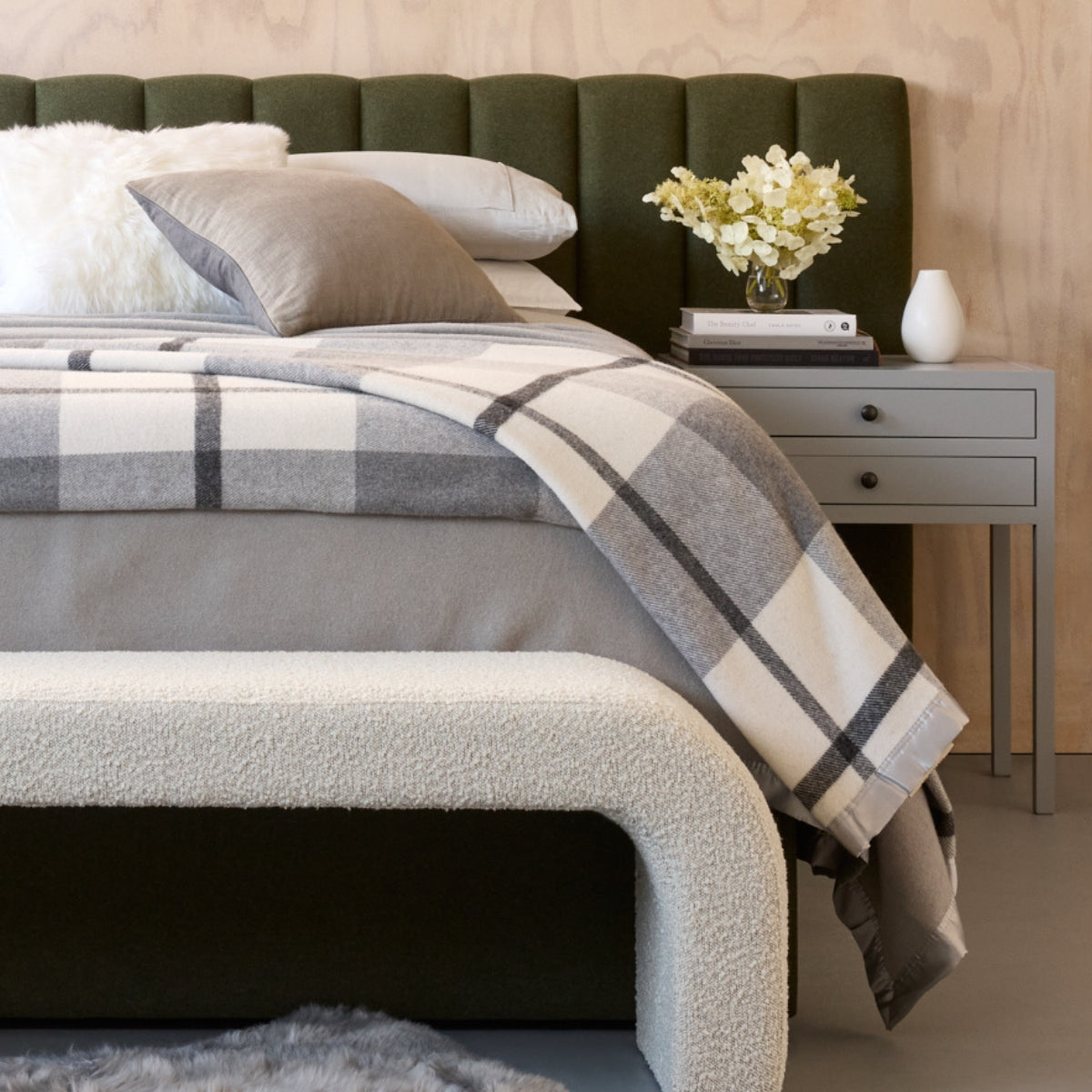 Essential Merino Wool Blanket Check