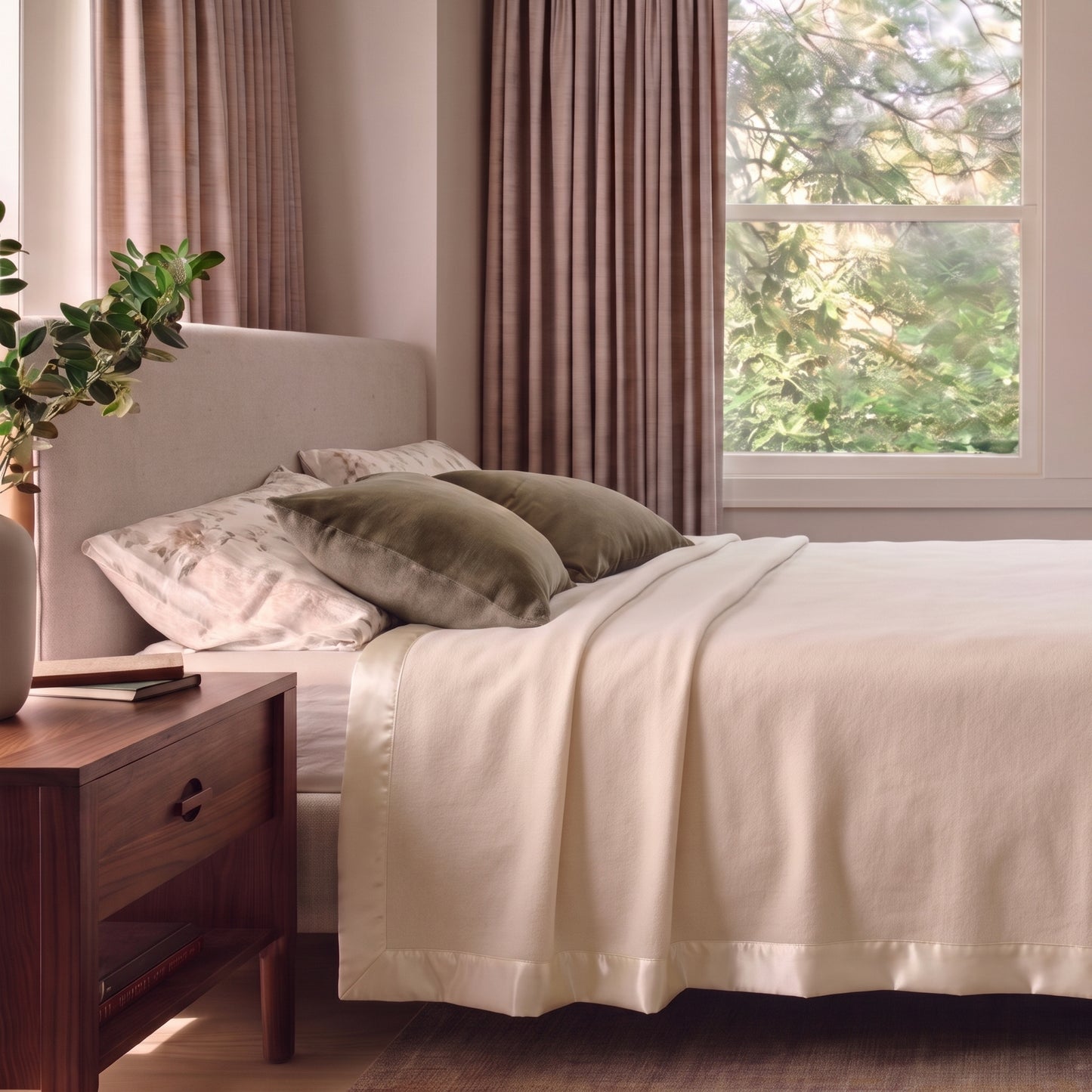 Royal Wool Cashmere Blanket Satin