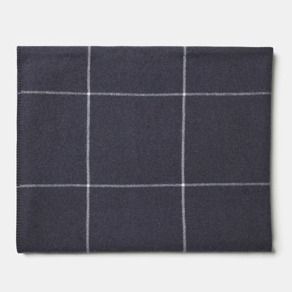 Fine Merino Wool Stitch Check Baby Blanket