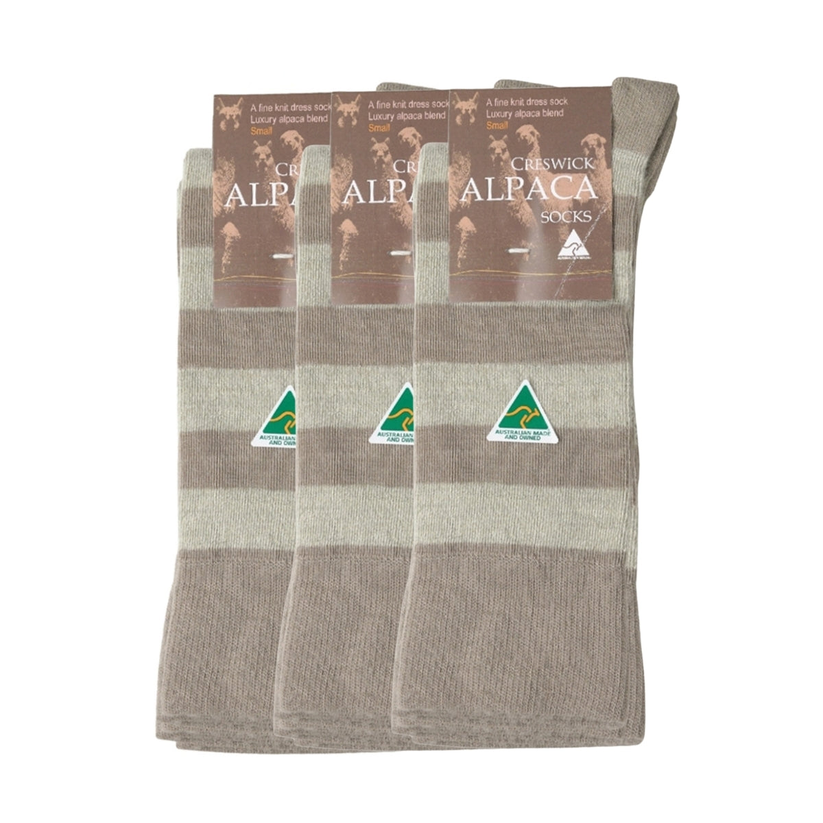 Alpaca Stripe Dress Socks - 3 Pack