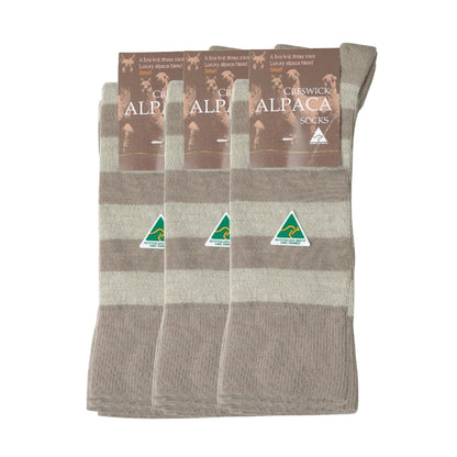 Alpaca Stripe Dress Socks - 3 Pack