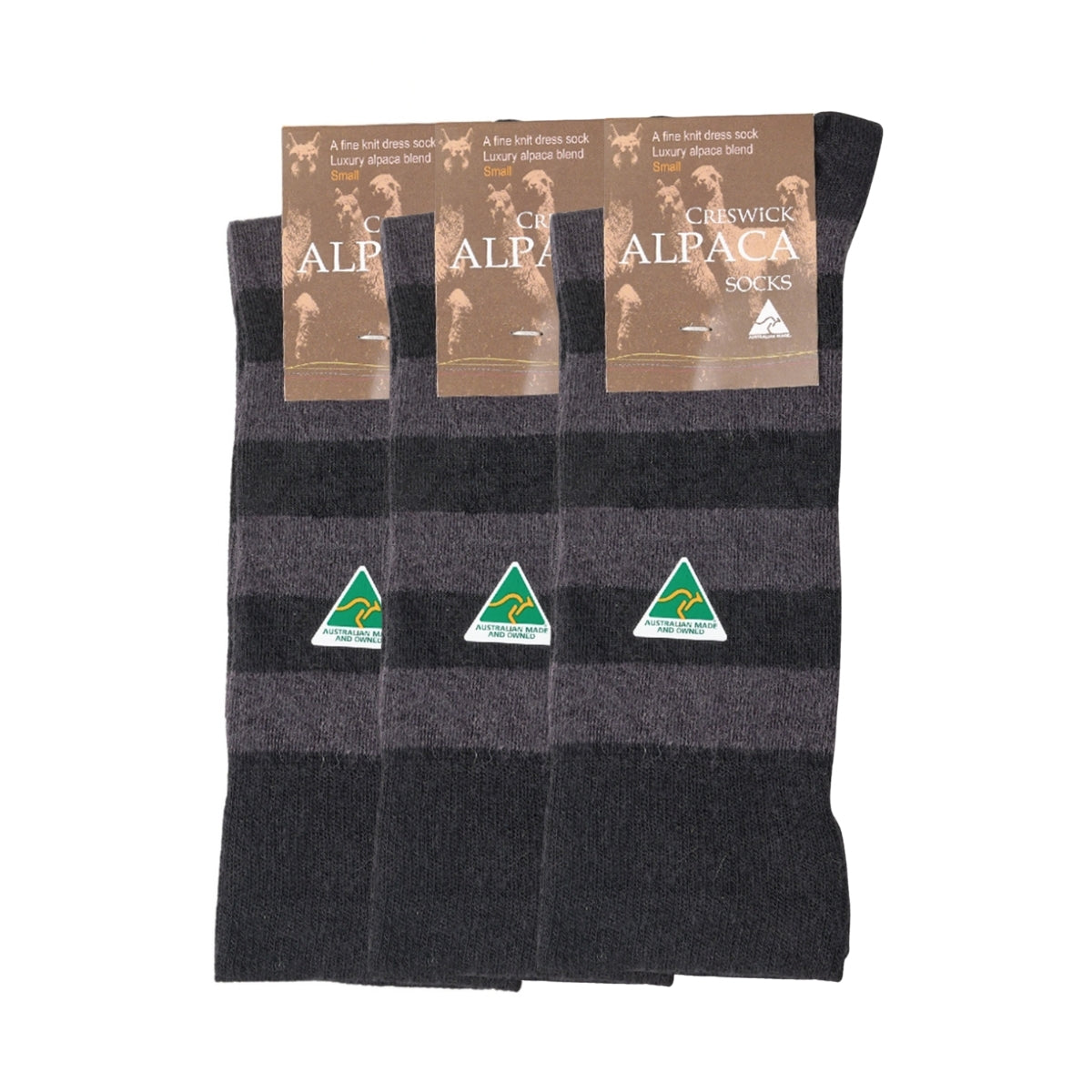 Alpaca Stripe Dress Socks - 3 Pack