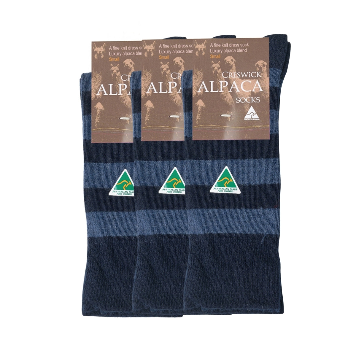 Alpaca Stripe Dress Socks - 3 Pack