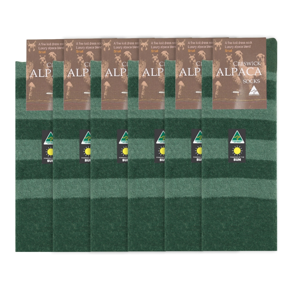 Alpaca Stripe Dress Socks - 6 Pack