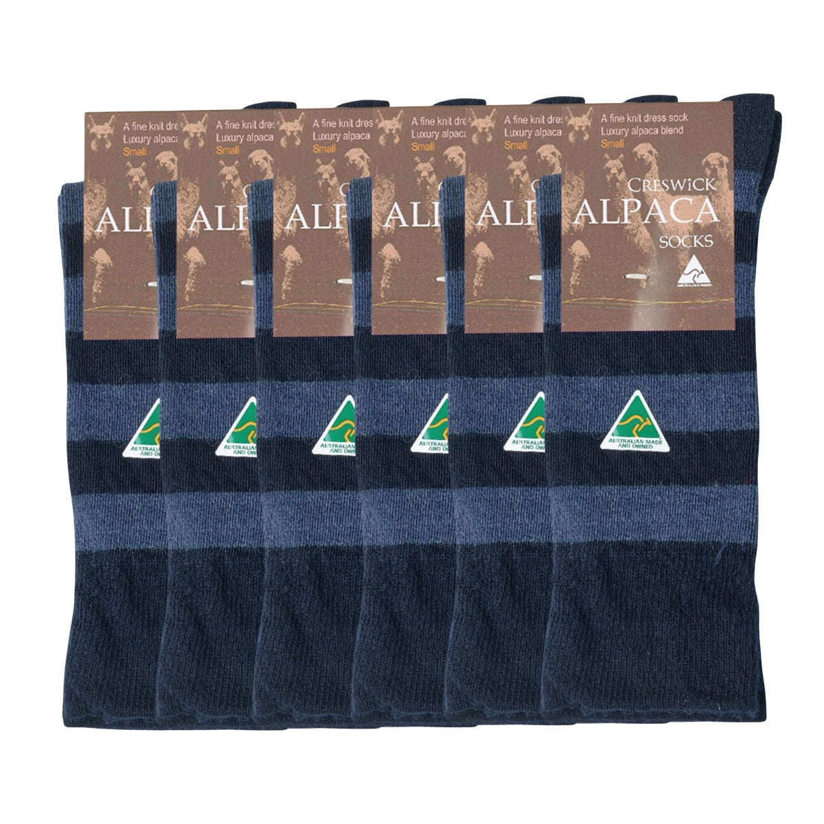 Alpaca Stripe Dress Socks - 6 Pack