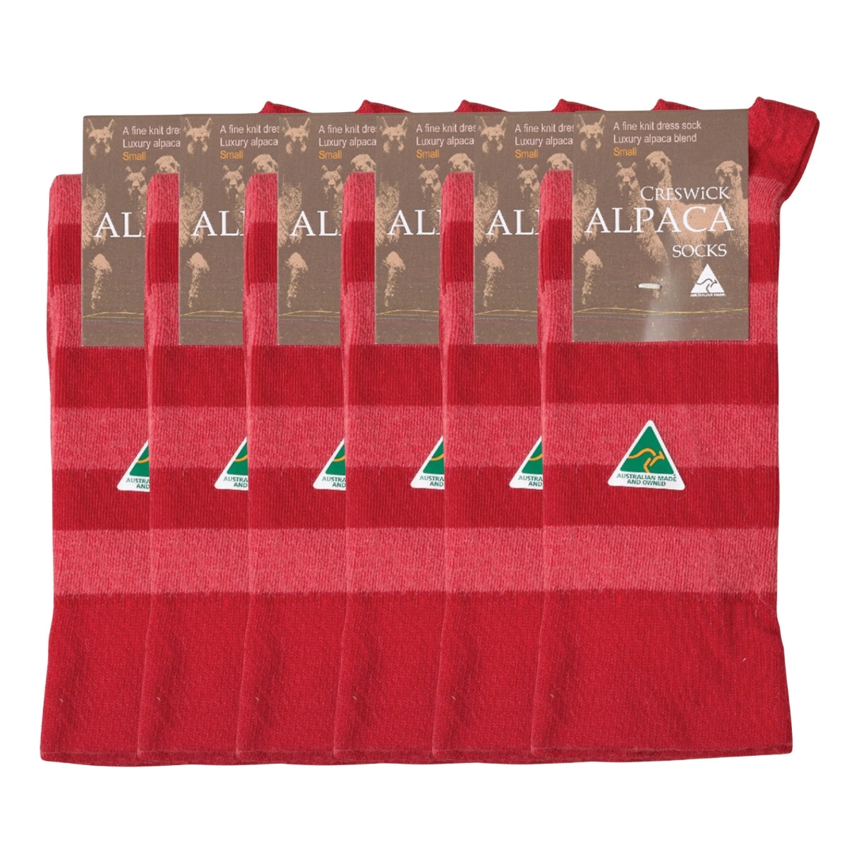 Alpaca Stripe Dress Socks - 6 Pack