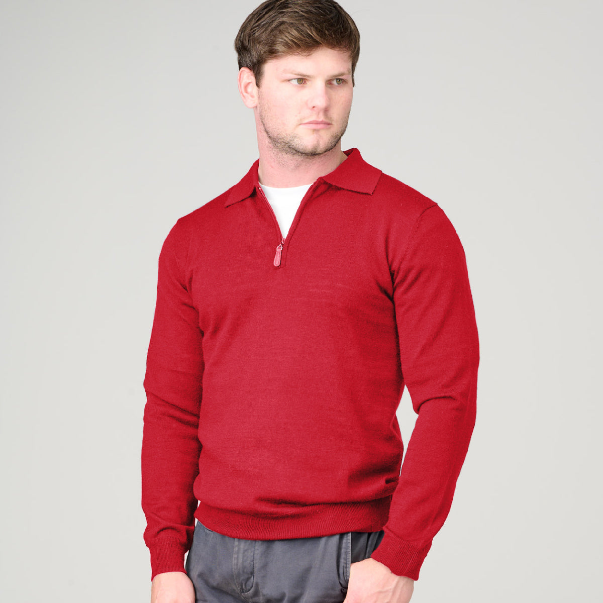 Ansett Merino Wool 1/2 Zip Polo