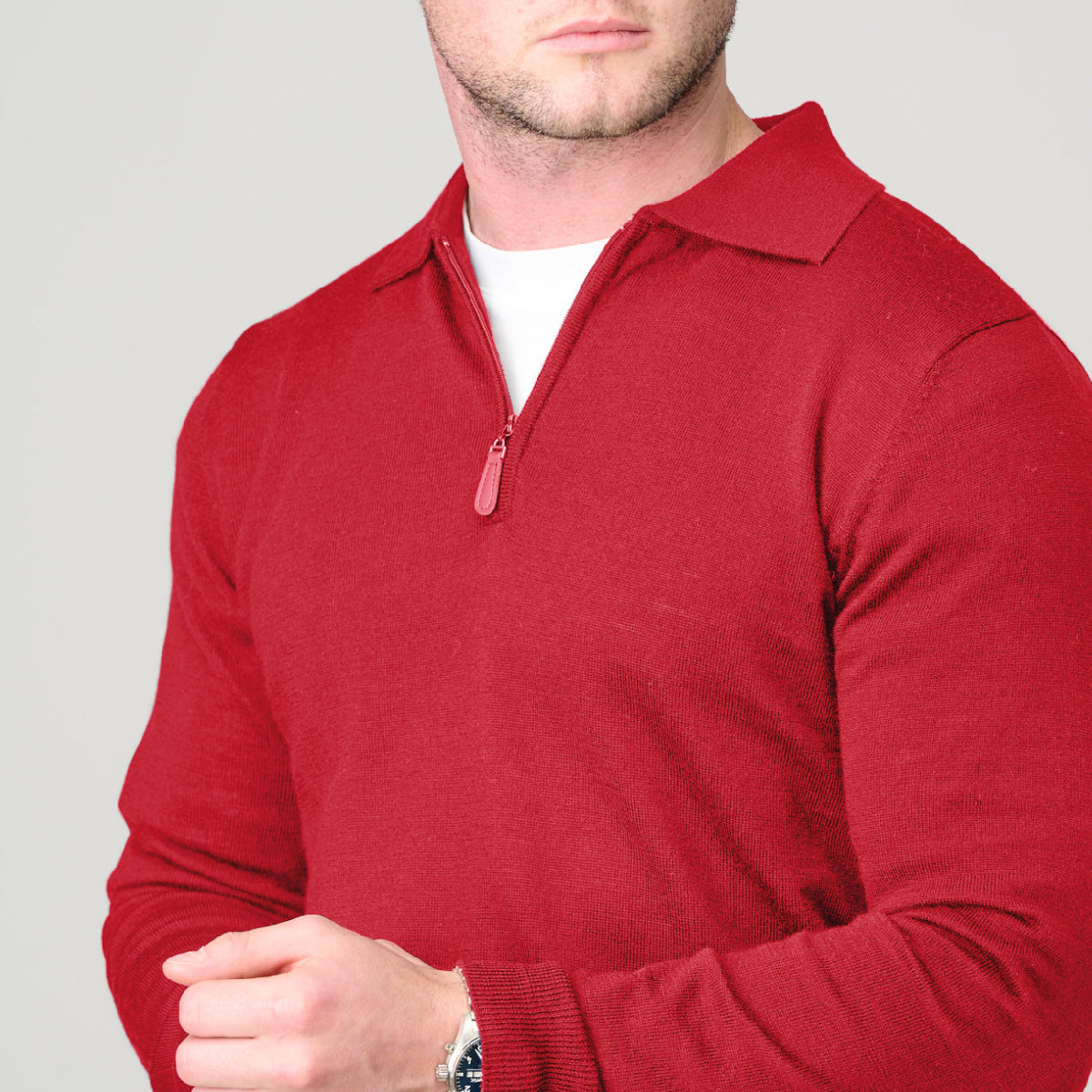 Ansett Merino Wool 1/2 Zip Polo