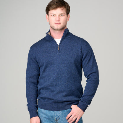 1/2 Zip Mock Turtle Wool/Cashmere Jumper