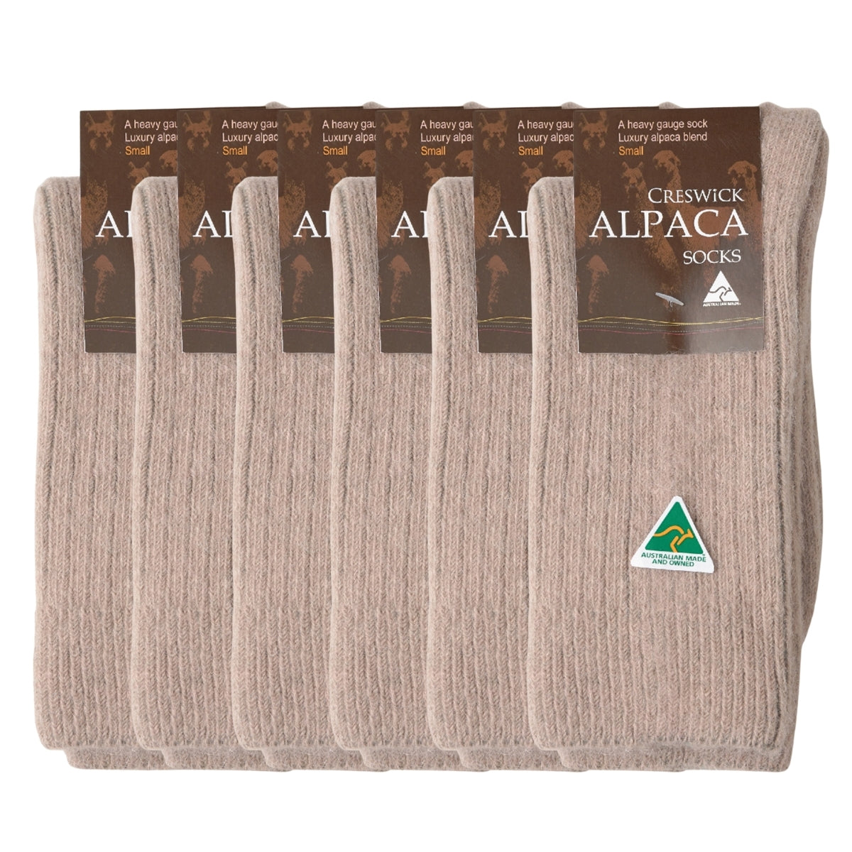 Alpaca Rib Socks - 6 Pack