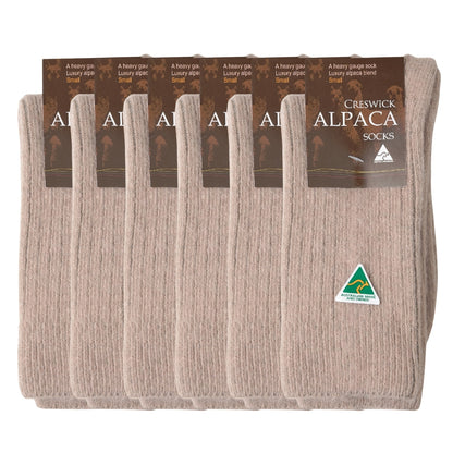 Alpaca Rib Socks - 6 Pack