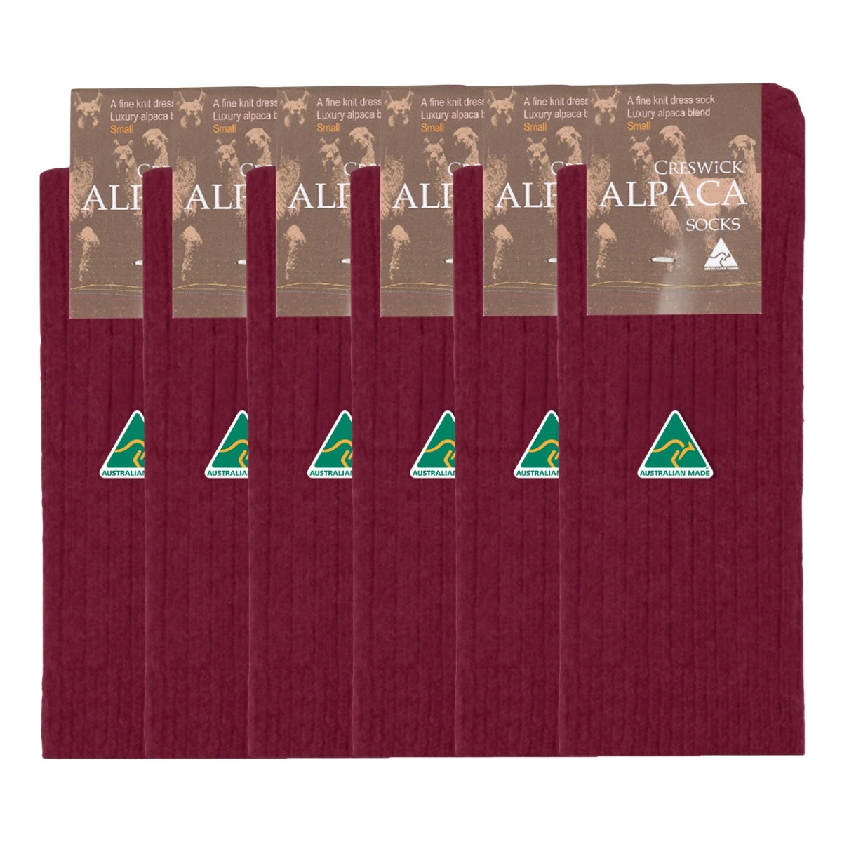 Alpaca Rib Socks - 6 Pack