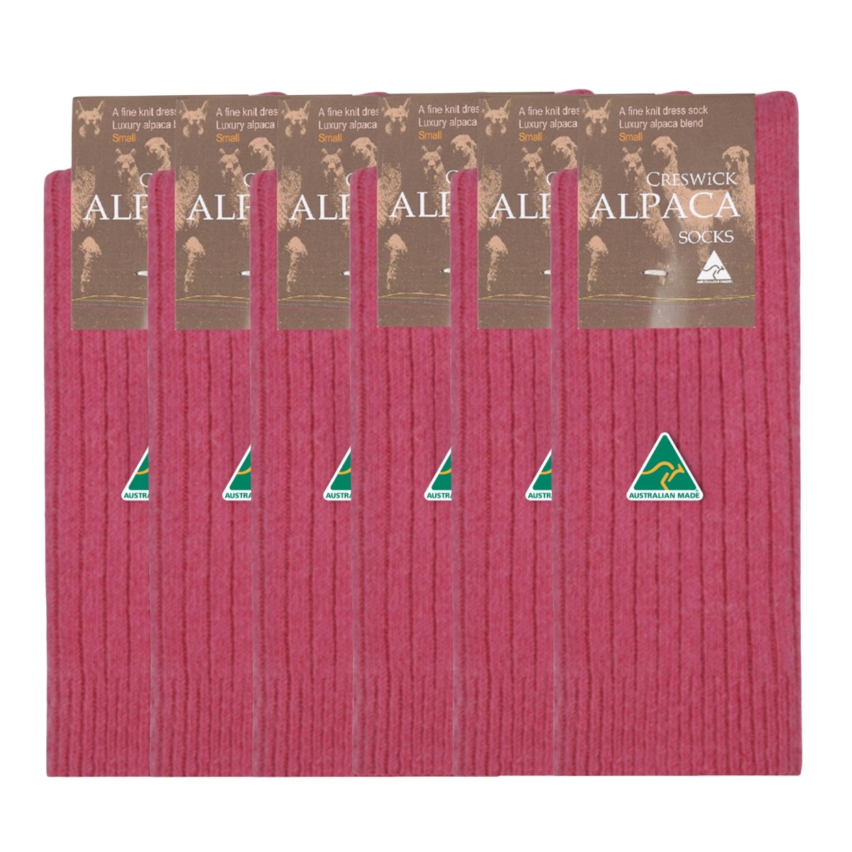 Alpaca Rib Socks - 6 Pack