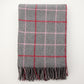 Alpaca Wool Throw Fringe Check