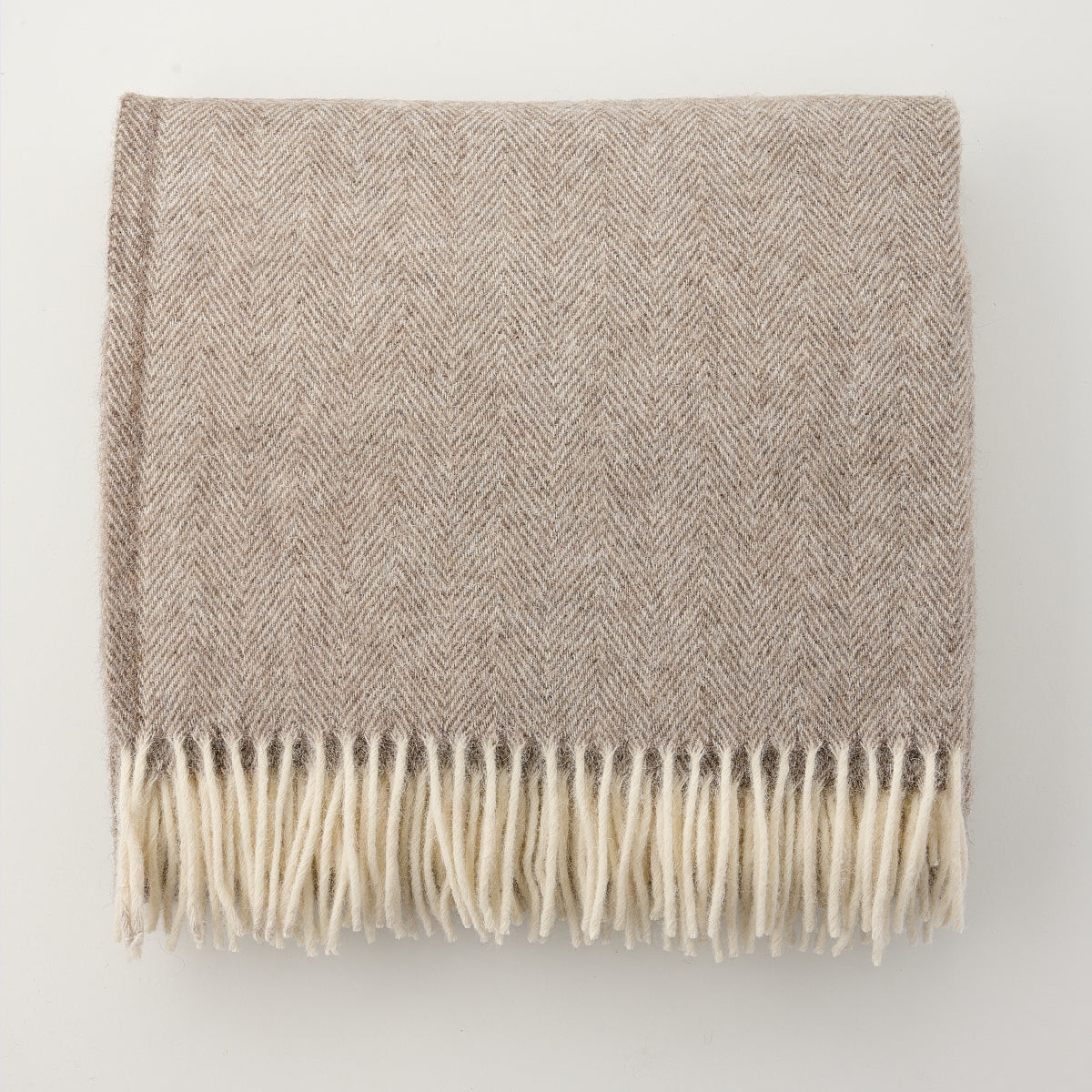 Alpaca Australian Wool Throw Herringbone Blanket Stitch