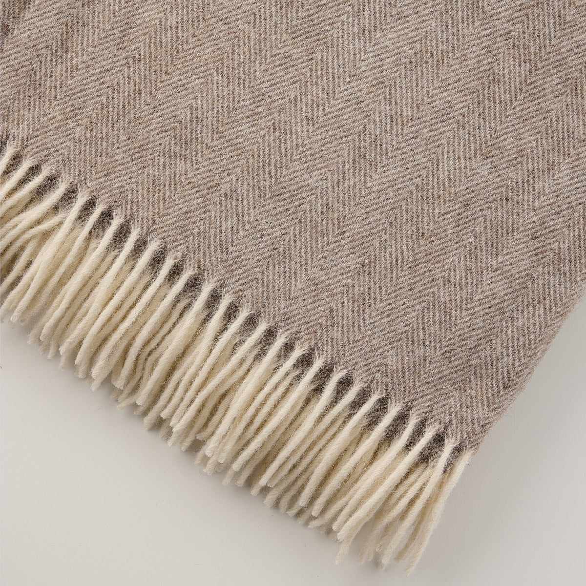 Alpaca Australian Wool Throw Herringbone Blanket Stitch