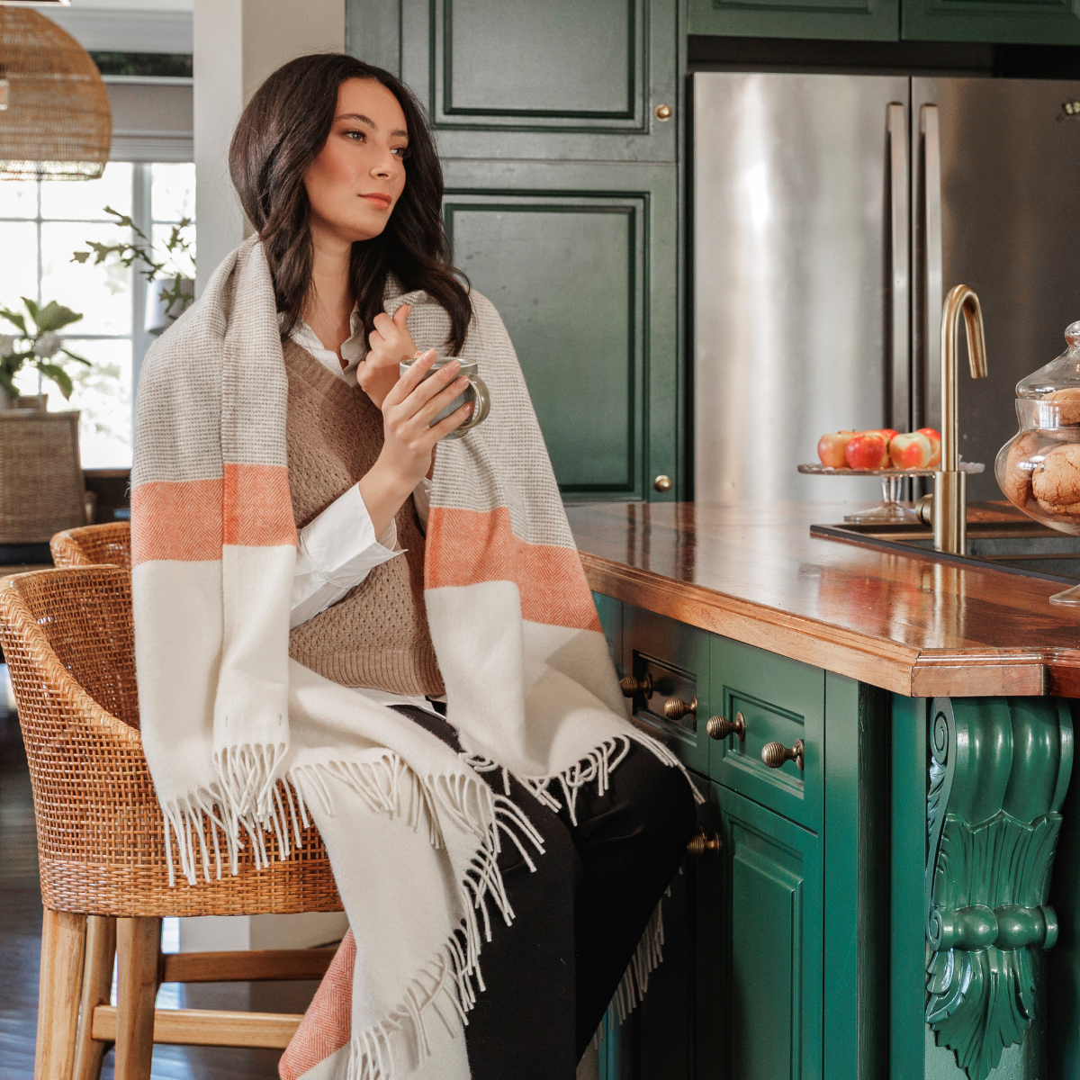 Alpaca Wool Australian Throw Herringbone