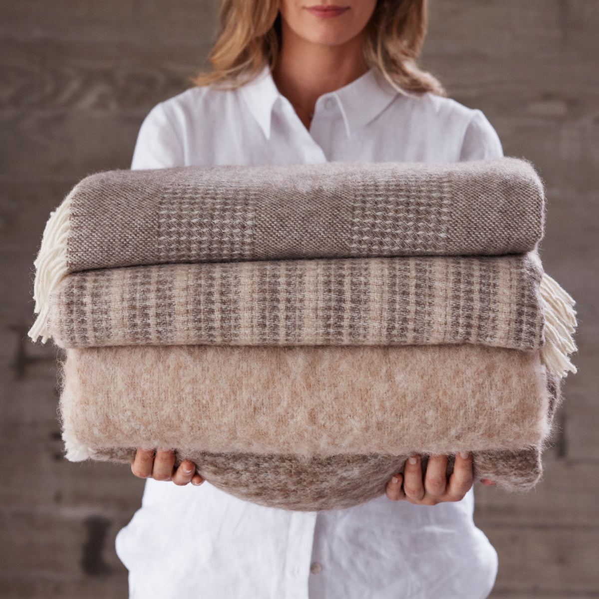 Alpaca Australian Wool Throw Crepe