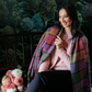 Alpaca Wool Throw Fringe Chess Check