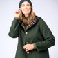 Wool Blend Reversible Hooded Coat Check