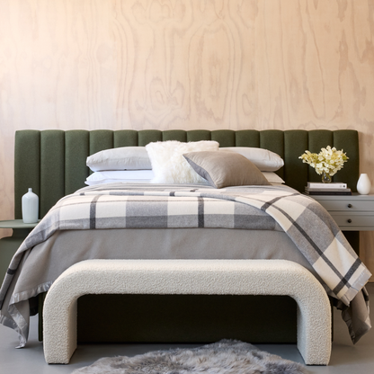 Essential Merino Wool Blanket Check