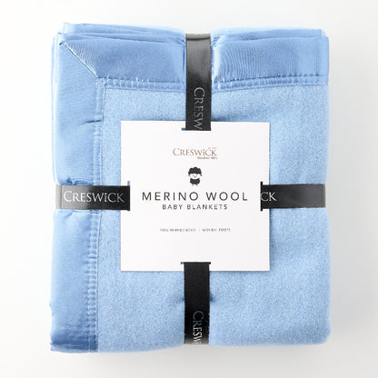 Fine Merino Wool Baby Blanket Satin B
