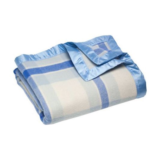 Essential Merino Wool Baby Blanket Check B