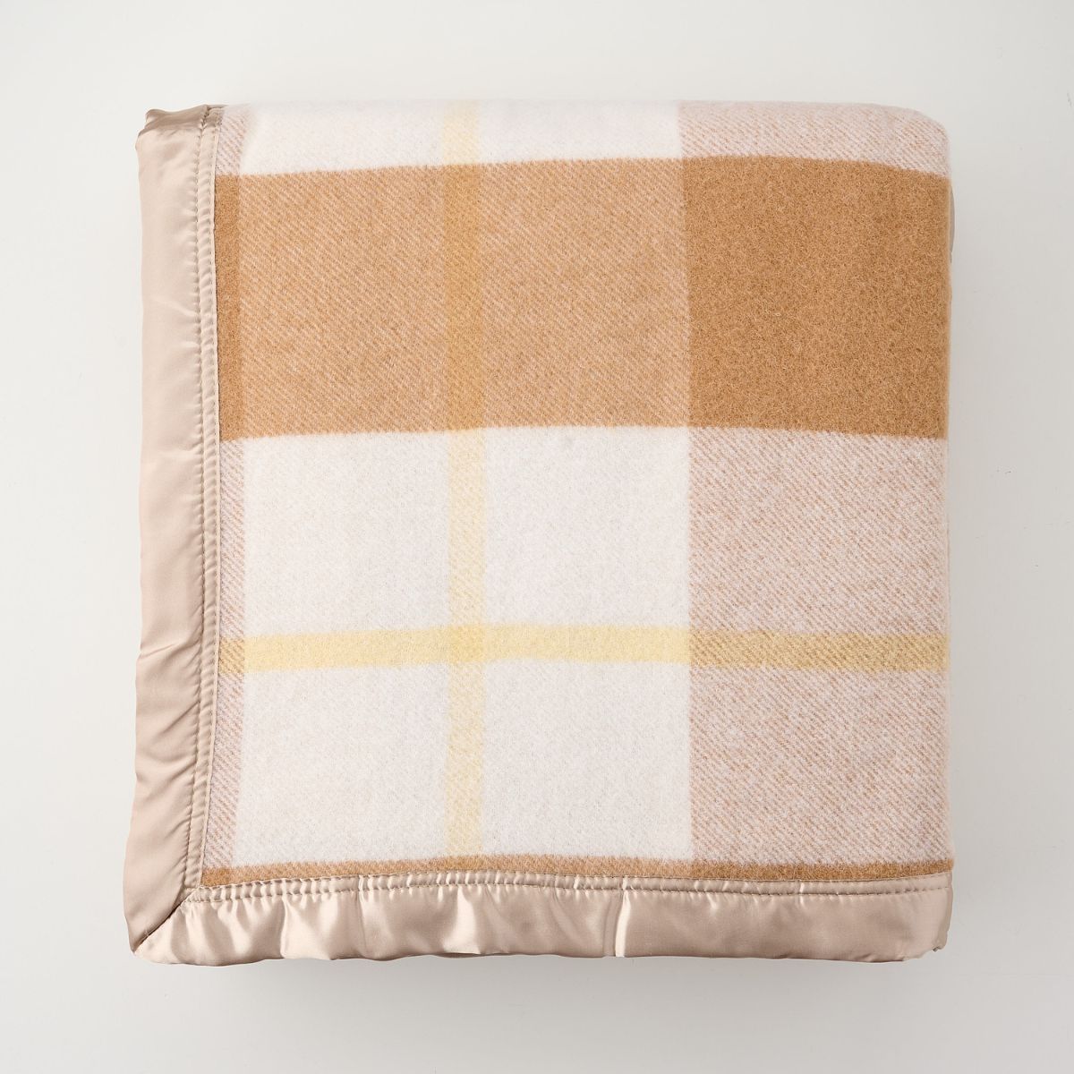 Essential Merino Wool Baby Blanket Check B