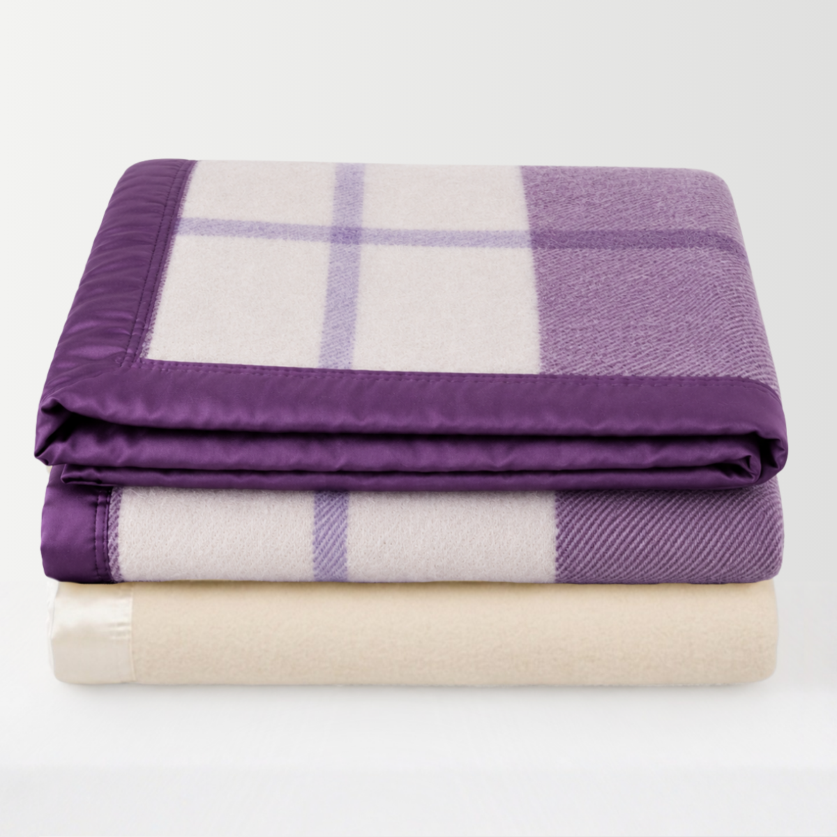 Essential Merino Wool Blanket Cream Set - 2 Pack