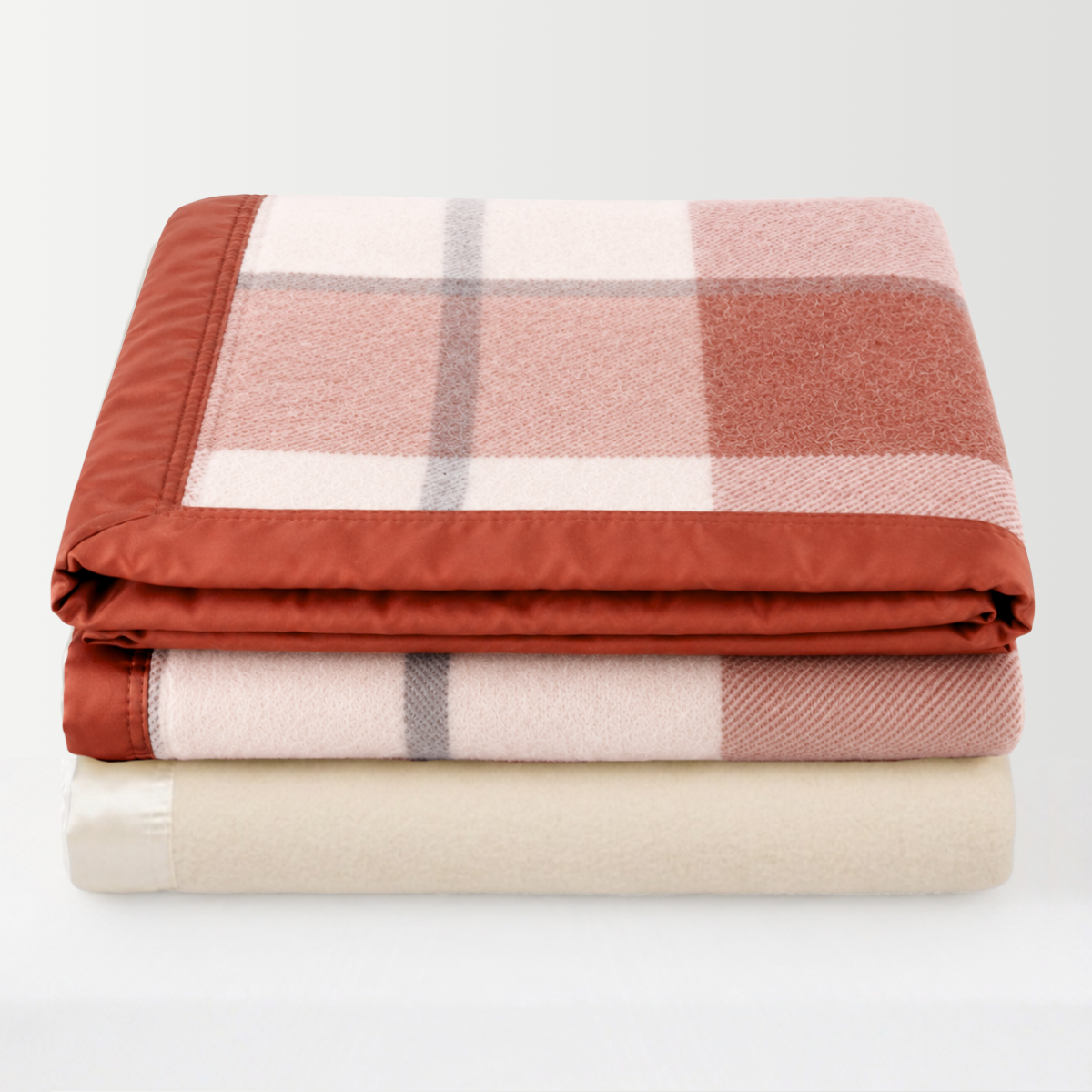Essential Merino Wool Blanket Cream Set - 2 Pack