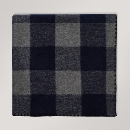Swagman Lap Blanket Block Check Blanket Stitch