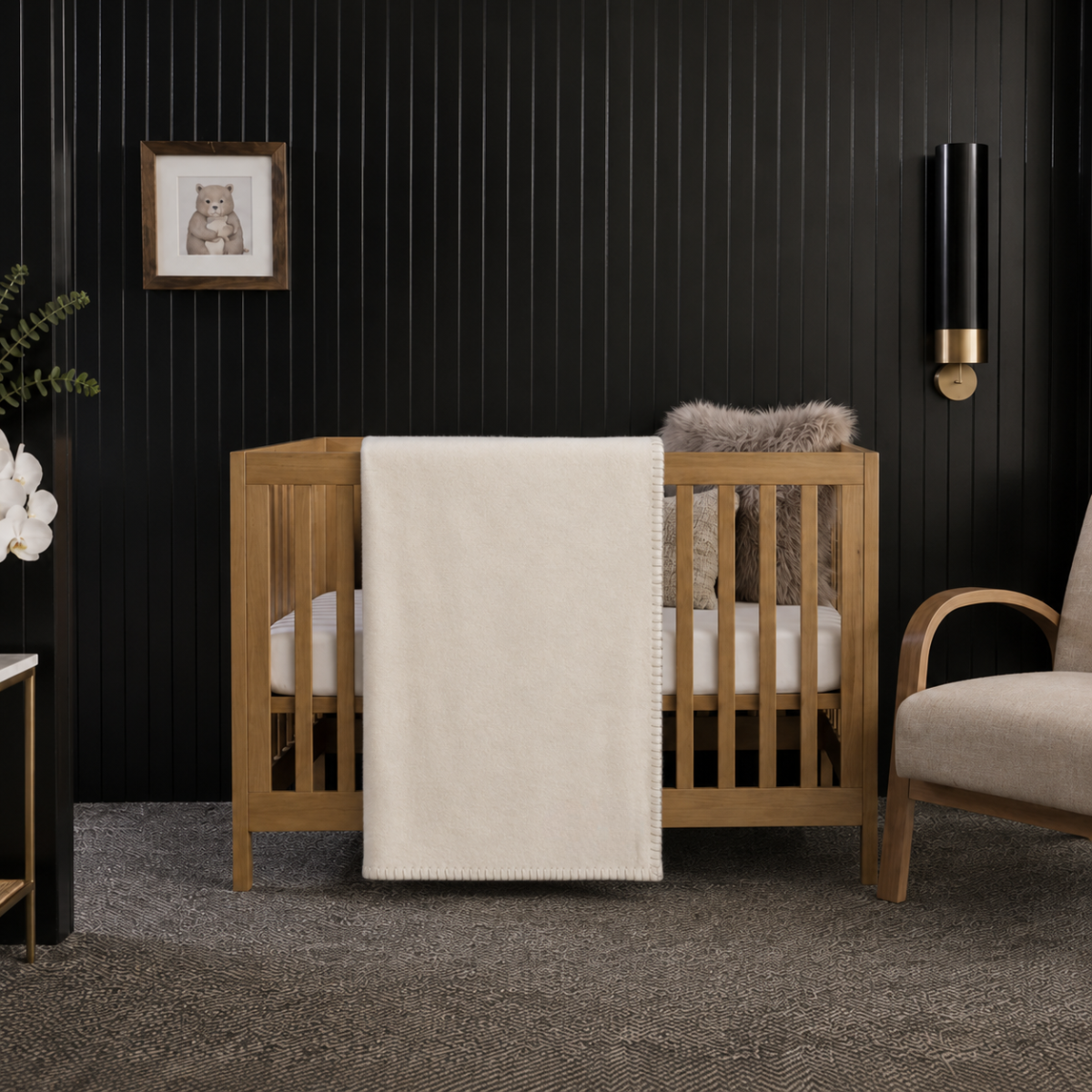 Royal Wool Cashmere Baby Blanket Stitch