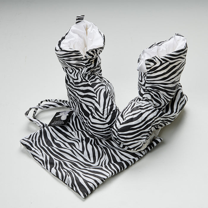 Down And Feather Boot Zebra Print