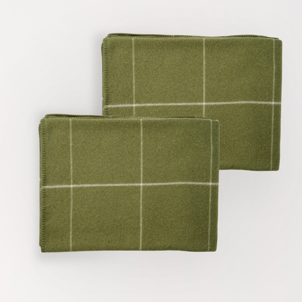 Fine Merino Wool Blanket Check - 2 Pack