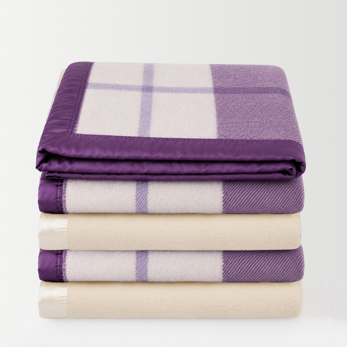 Essential Merino Wool Blanket Cream Set - 4 Pack
