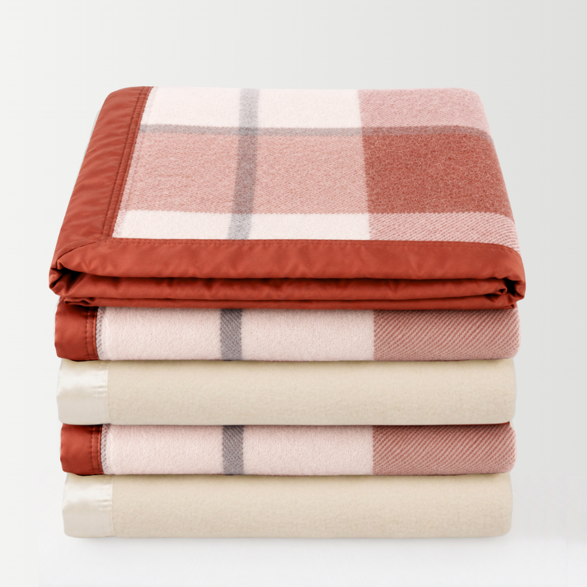 Essential Merino Wool Blanket Cream Set - 4 Pack