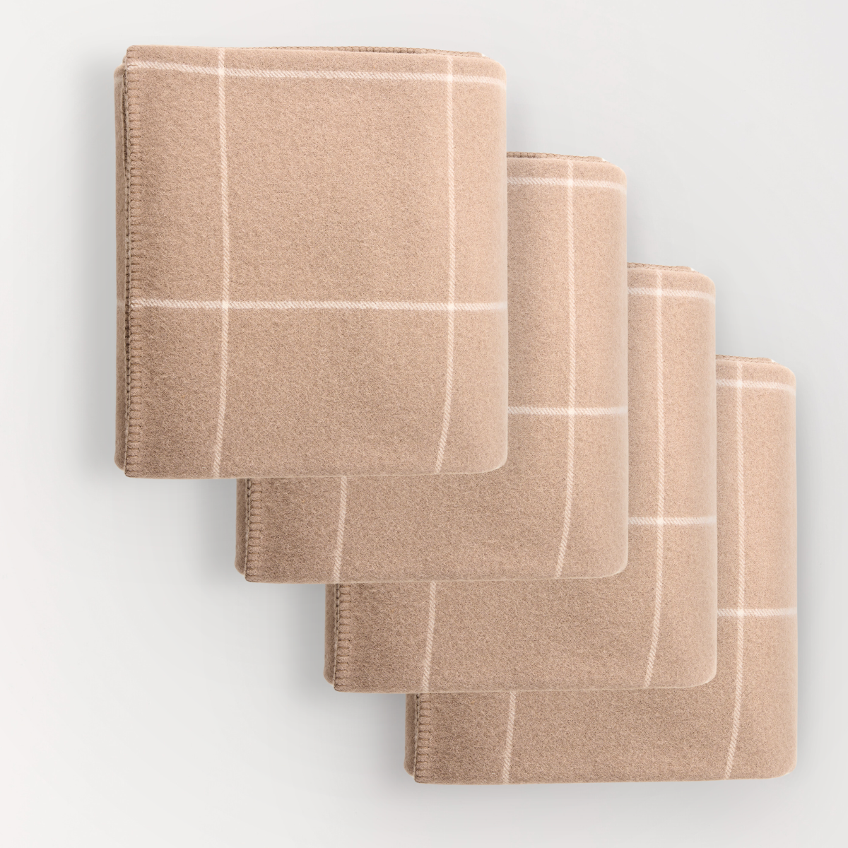Essential Merino Wool Blanket Check - 4 Pack