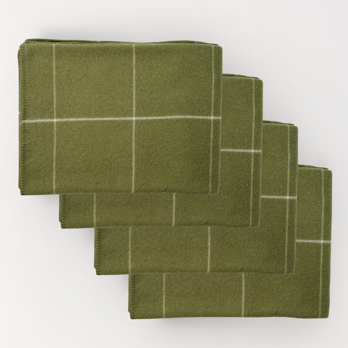 Essential Merino Wool Blanket Check - 4 Pack