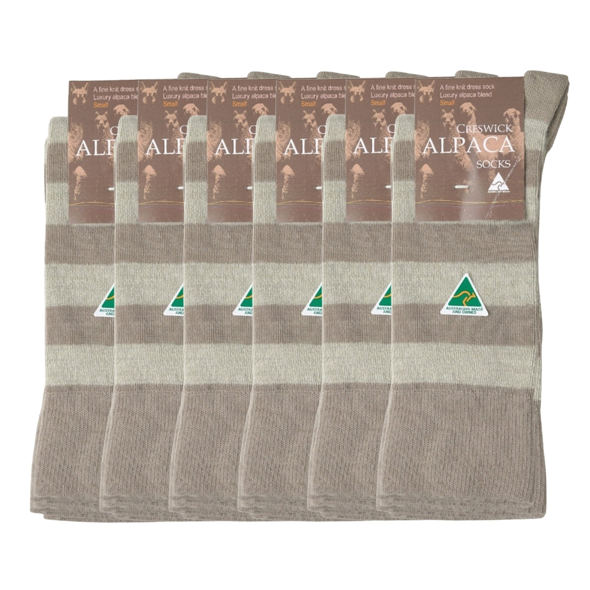 Alpaca Stripe Dress Socks - 6 Pack