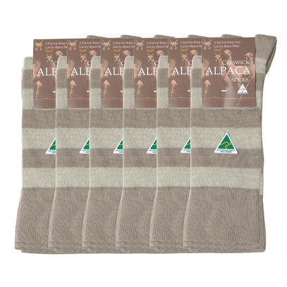 Alpaca Stripe Dress Socks - 6 Pack