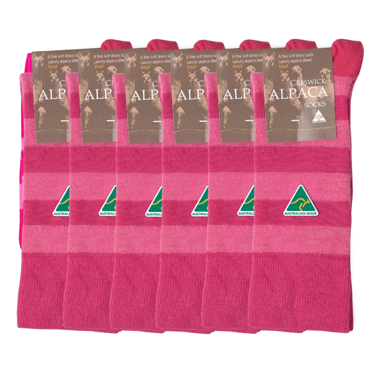 Alpaca Stripe Dress Socks - 6 Pack