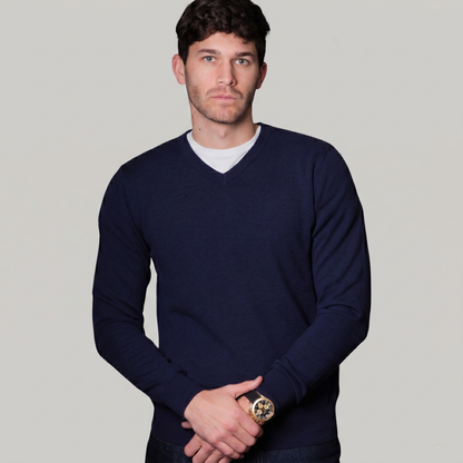 Merino Cashmere Essential Vee Pullover